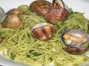 Spaghetti pesto vongole veraci