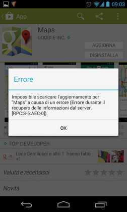 Errore Google Play Errore [RPC:S-5:AEC-0] come risolvere Guida 