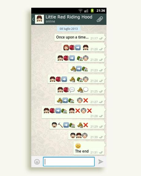 Whatsapp: raccontaci una fiaba con le Emoticons!