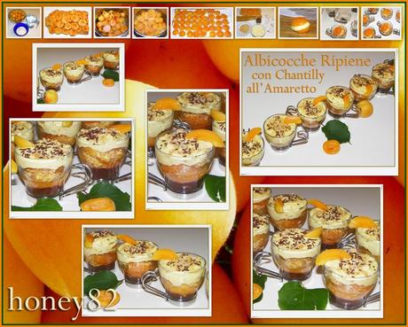 ALBICOCCHE RIPIENE CON CHANTILLY ALL'AMARETTO