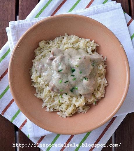 Sapori d'oriente... spezzatino al latte di cocco con riso pilaf