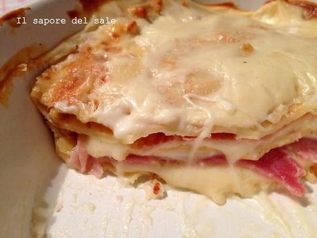 Ricordi di Francia... lasagnette di crêpes avec jambon, fromage et béchamel!