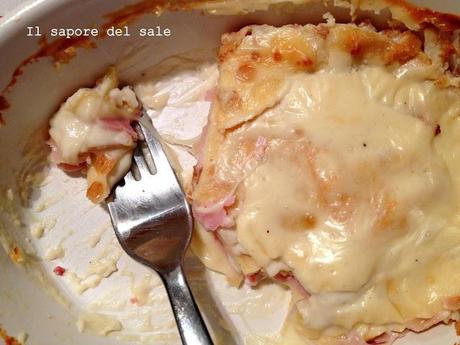 Ricordi di Francia... lasagnette di crêpes avec jambon, fromage et béchamel!