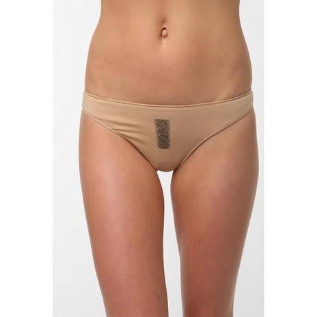 Trim & Proper Landing Strip Thong - Nude - Large