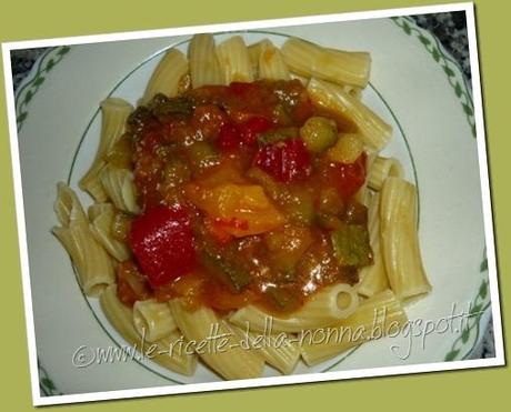 Tortiglioni al sugo di verdure fresche dll'orto (7)