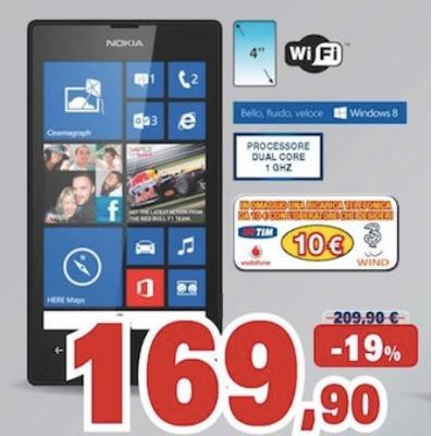 Offerta Unieuro: Nokia Lumia 520 a 169 euro