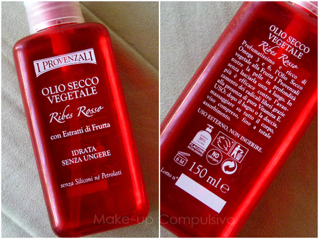 Olio secco vegetale al Ribes Rosso de I Provenzali