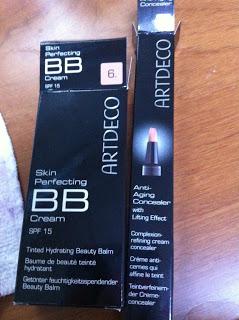 Fondotinta BB Cream Skin Perfecting SPF 15 ArtDeco n° 6 e Anti-Aging Concealer with Lifting Effect ArtDeco