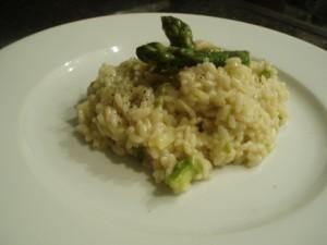Rice with asparagus without butter