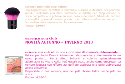 NOVITÀ: Essence AUTUNNO - INVERNO 2013