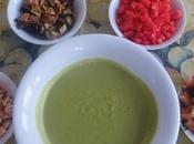 Crema zucchine basilico guarnita