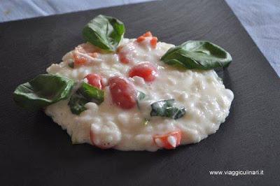 Risotto con burrata pugliese e pomodorini datterini