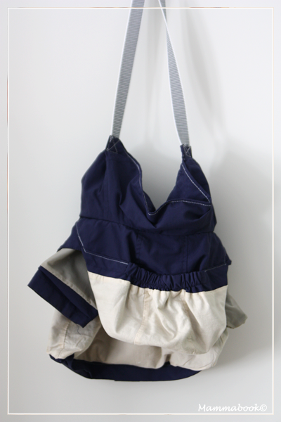 Borsa da una giacca a vento (senza tagliare) – Bag from a child jacket (no cutting)