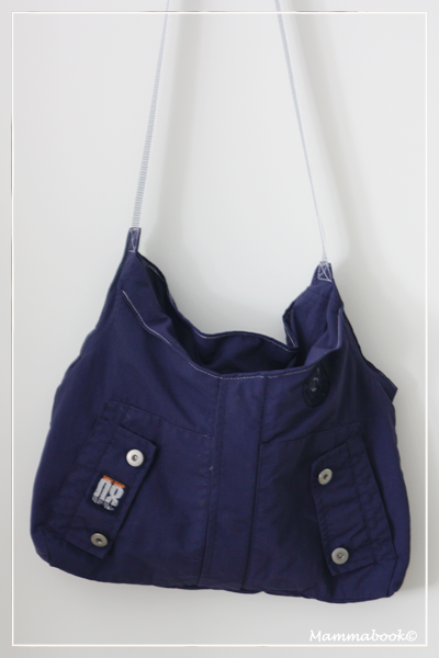 Borsa da una giacca a vento (senza tagliare) – Bag from a child jacket (no cutting)