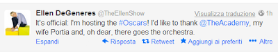 And the Oscar goes to... Ellen DeGeneres