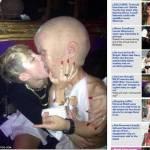 Los Angeles, Miley Cyrus bacia il “bambino gigante” (foto)
