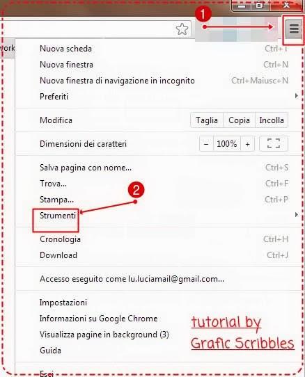 Visualizzazione errata del blog-Cancellare i dati di navigazione in Chrome