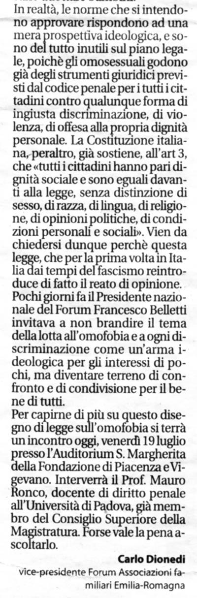 RASSEGNA STAMPA LUGLIO - PARTE 2