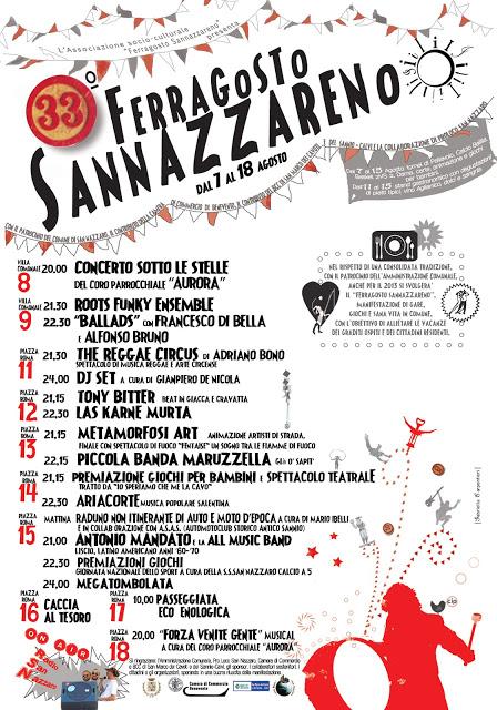 Chi va con lo Zoppo... non perde la XXXIII Edizione del Ferragosto Sannazzareno!