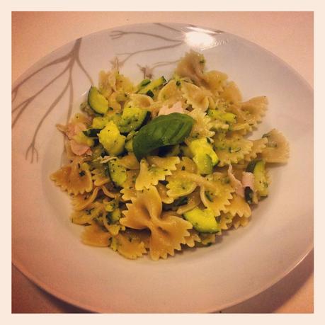 Farfalle integrali con crema di zucchine