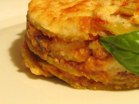 INARCANDO LA SCHIENA - DOMINO D'ONDE - LASAGNE VERDI CON RAGU' DI MANZO, MELANZANE E ZUCCHINE DELL'ORTO