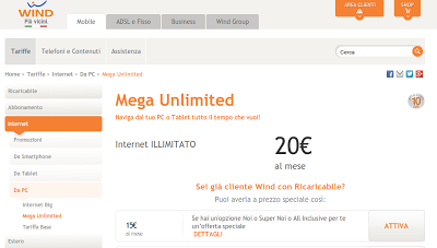 Come disabilitare la promozione Wind Mega Unlimited