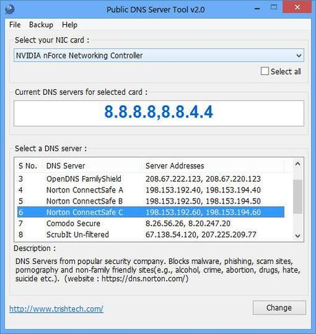 Utility freeware per modificare e scegliere il miglior server DNS