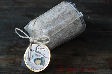 Battuta di manzo con Crutin al tartufo nero