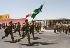 Afghanistan/ ISAF Regional Command West. La bandiera di guerra del 6° Reggimento Bersaglieri arriva a Herat