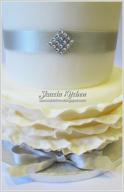 Silver Wedding Anniversary Cake