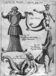 Cripto Tritoni e Satiri del Mare - Caspar Schott (1622)