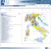 Mappa degli Archivi di Stato