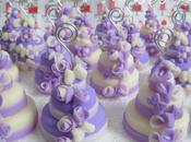 Mini wedding cakes lilla bianche piani...