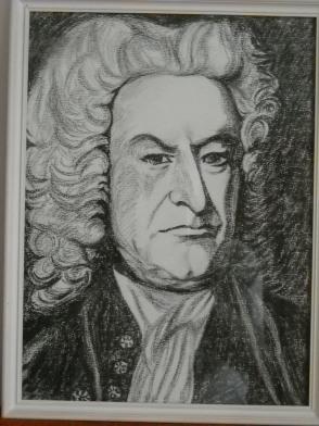 Johann Sebastian Bach (ritratto a carboncino eseguito da Paolo Statuti)