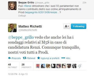 Grillo su Renzi gioca con la memoria Grillo su Renzi gioca con la memoria