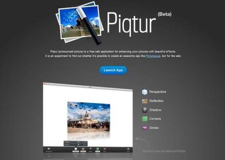 Piqtur - editor di immagini online con effetti per le tue foto