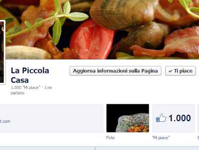 Un altro piccolo traguardo: mille fans per la pagina facebook de La Piccola Casa ... quasi sette anni di soddisfazioni !