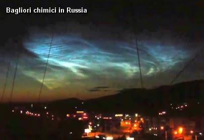 Notte chimica a Chelyabinsk (Russia)