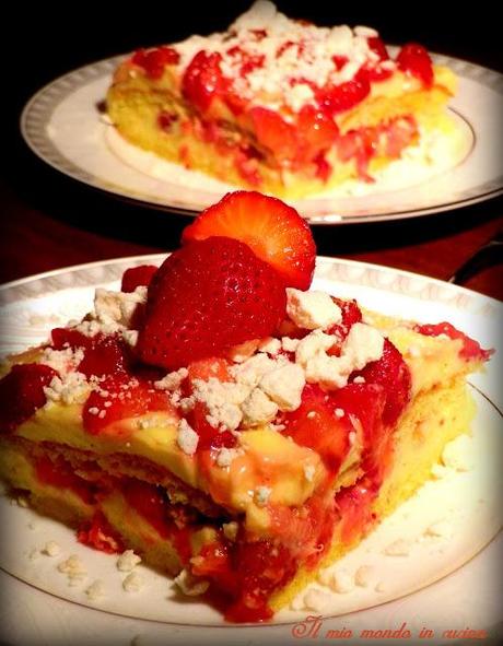 TORTA di MANDORLE alle FRAGOLE