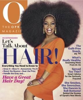 Oprah Winfrey in taglia 56 nell’abito di Chiara Boni: la foto sul magazine “O”
