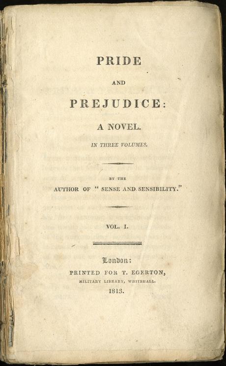 Il frontespizio della prima edizione di Orgoglio e Pregiudizio (1813)