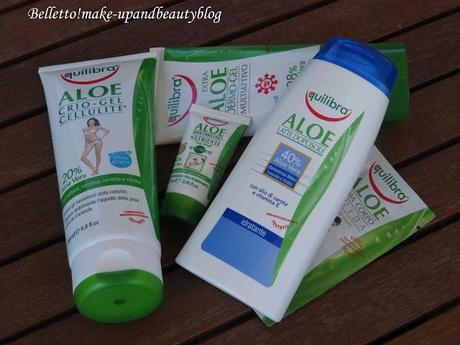 Equilibra: quattro reviews per quattro prodotti! latte doposole Aloe vera, Crio gel cellulite, Aloe dermo-gel multiattivo e maschera nutriente e purificante