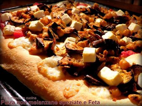 PIZZA con MELANZANE speziate e FETA