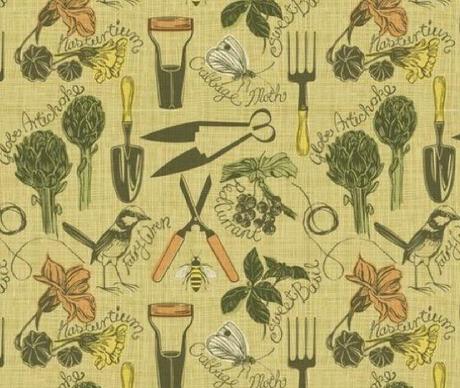 PATTERNPRINTS JOURNAL VA IN VACANZA / PATTERNS CON ATTREZZI DA GIARDINAGGIO DA SPOONFLOWER CONTEST