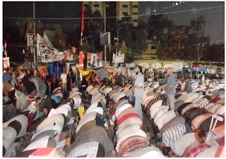 Visita al sit in di Rabaa el Adaweya
