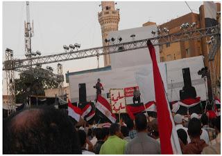 Visita al sit in di Rabaa el Adaweya