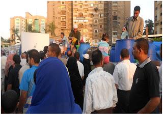 Visita al sit in di Rabaa el Adaweya