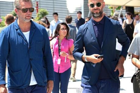 In the Street... Pleated Denim Pants