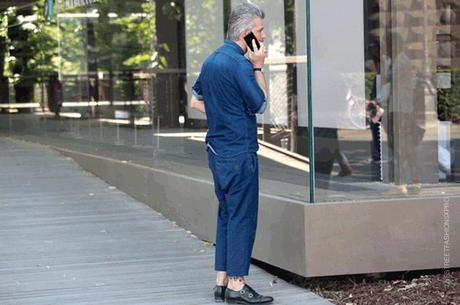 In the Street... Pleated Denim Pants