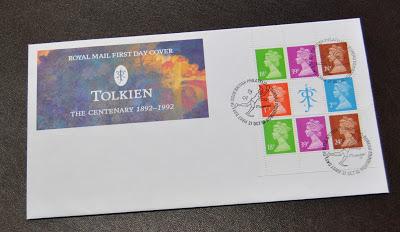 La first day cover per celebrare i 100 anni dalla nascita di Tolkien, 1992